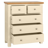 Devon Painted 2 Over 3 Chest - Ivory Open
