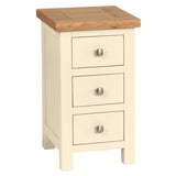 Devon Painted Compact 3 Drawer Bedside - Ivory