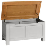 Devon Painted Blanket Box - Devon Grey Open