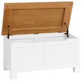 Devon Painted Blanket Box - White Open