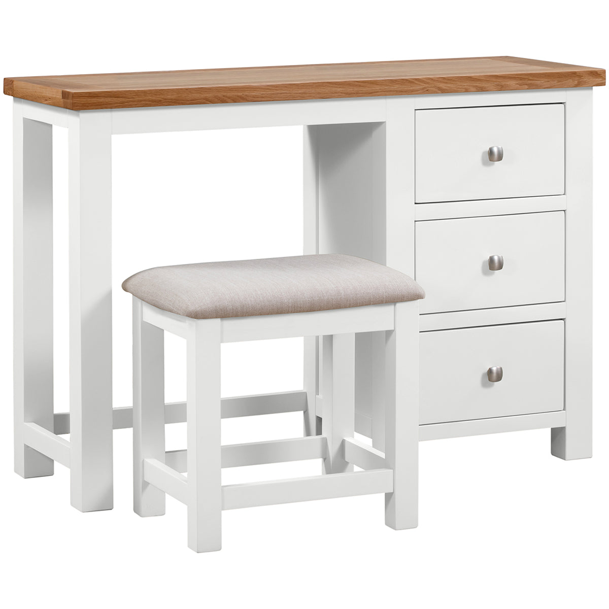 Devon Painted Dressing Table & Stool - White