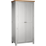 Devon Painted 2 Door Full Hanging Wardrobe - Devon Grey