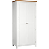 Devon Painted 2 Door Full Hanging Wardrobe - White