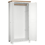 Devon Painted 2 Door Full Hanging Wardrobe - White Open