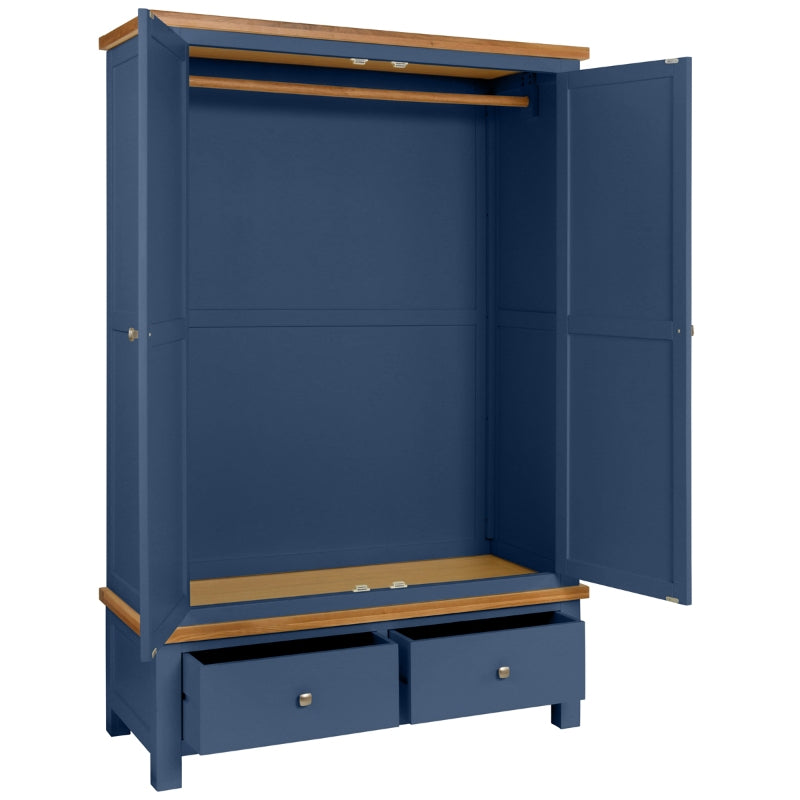 Painted 3 - 2 Door Wardrobe with 2 Drawers - 3 Colours