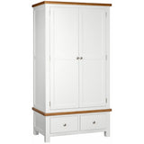 Devon Painted 2 Door Wardrobe With 2 Drawers - White