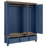 Painted 3 - 3 Door Wardrobe with 3 Drawers - 3 Colours