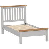 Devon Painted 3ft Single Low Foot End Bed Frame - Devon Grey