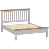 Devon Painted 4ft 6in Double Low Foot End Bed Frame - Devon Grey