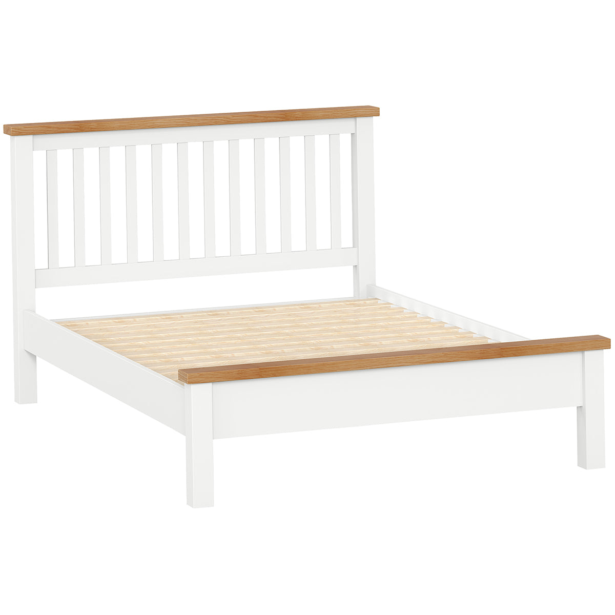 Devon Painted 4ft 6in Double Low Foot End Bed Frame - White