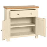 Devon Painted Compact Sideboard - Ivory Open