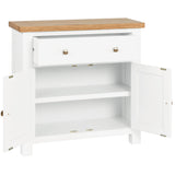 Devon Painted Compact Sideboard - White Open