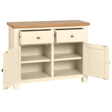 Devon Painted 2 Door 2 Drawer Sideboard - Ivory Open