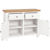 Devon Painted 2 Door 2 Drawer Sideboard - White Open