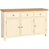 Devon Painted 3 Door 3 Drawer Sideboard - Ivory