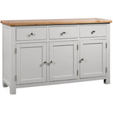 Devon Painted 3 Door 3 Drawer Sideboard - Devon Grey