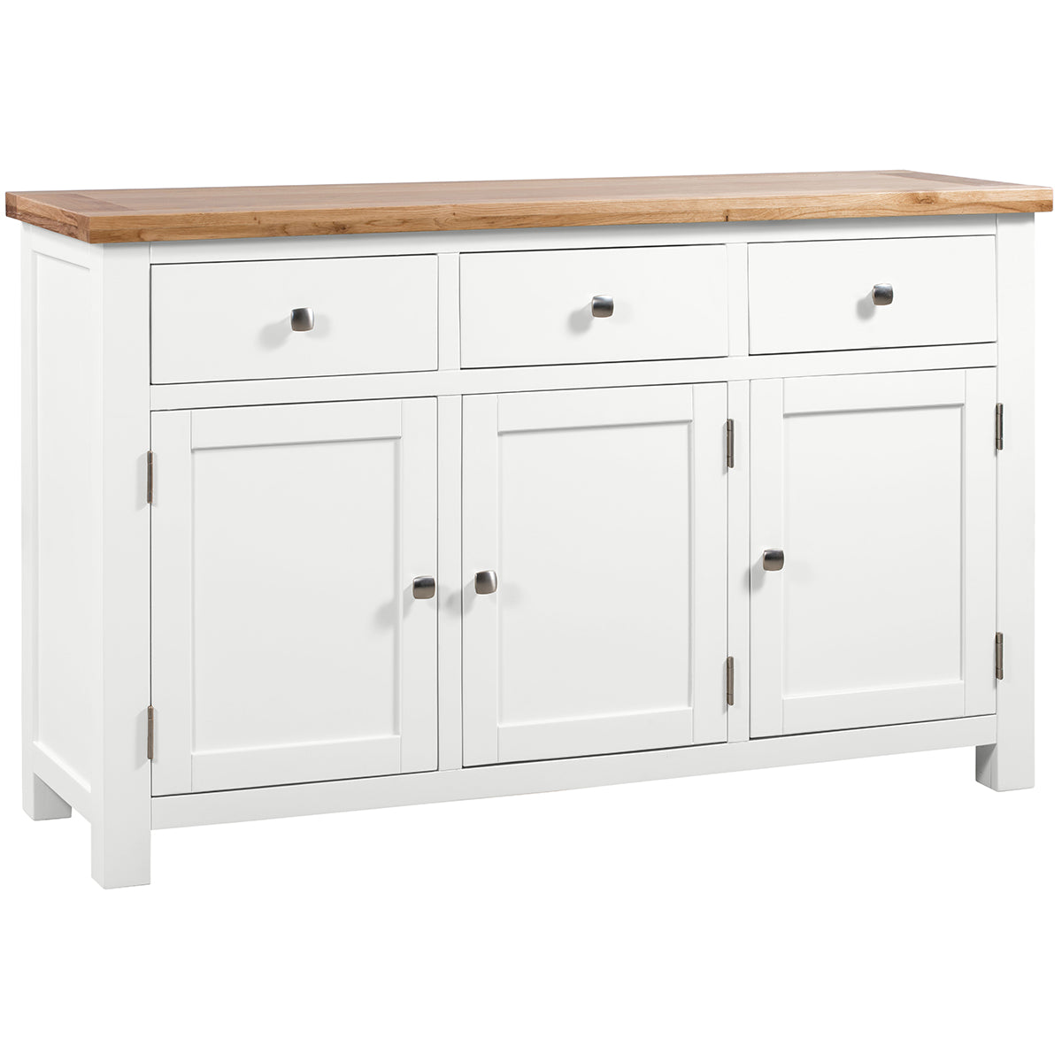 Devon Painted 3 Door 3 Drawer Sideboard - White
