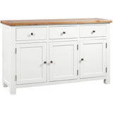 Devon Painted 3 Door 3 Drawer Sideboard - White