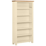 Devon Painted 6ft Tall Wide Bookcase - Ivory