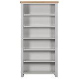Devon Painted 6ft Tall Wide Bookcase - Devon Grey Front