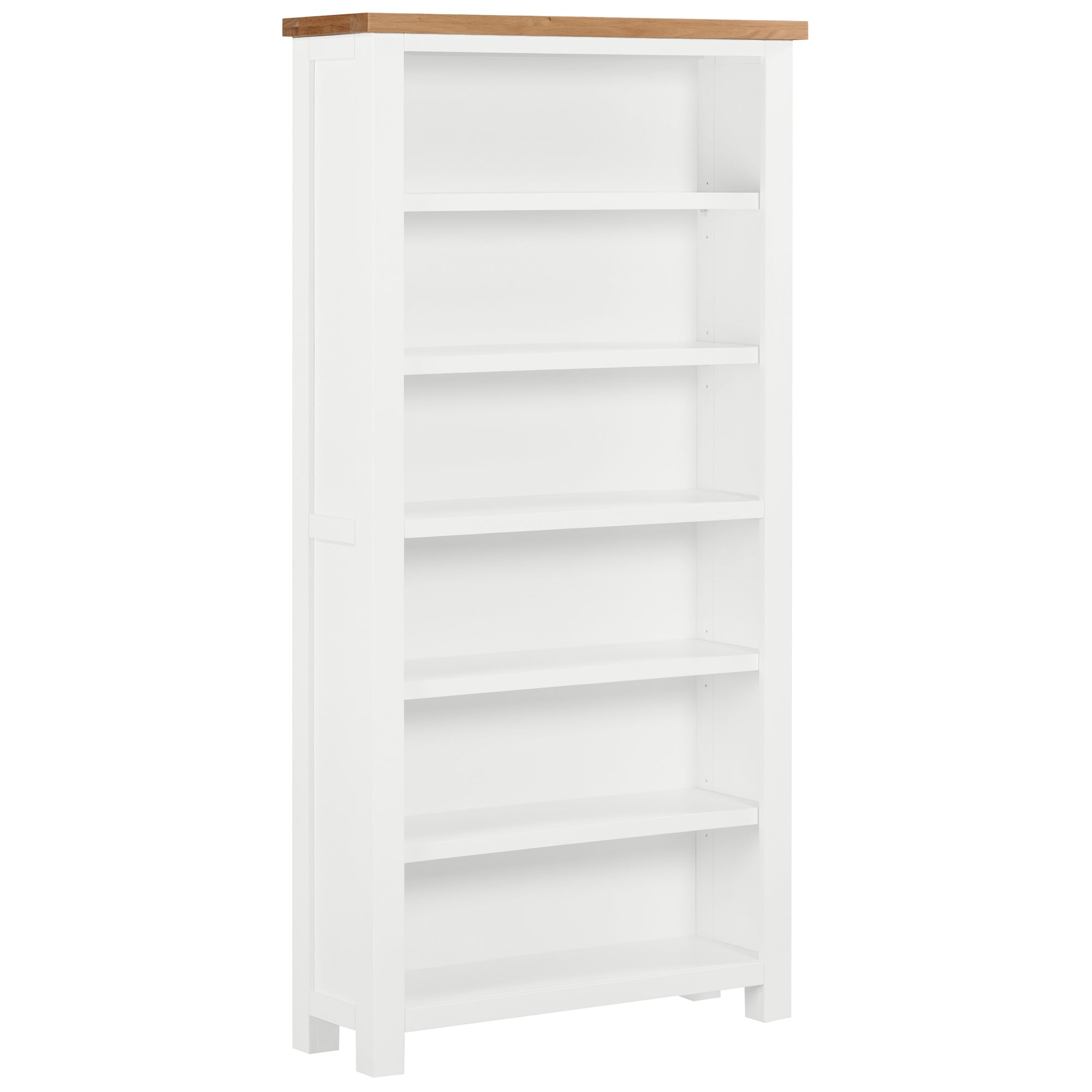 Devon Painted 6ft Tall Wide Bookcase - White