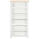 Devon Painted 6ft Tall Wide Bookcase - White Front