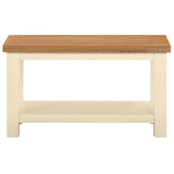Devon Painted Small Coffee Table With Shelf - Ivory Front