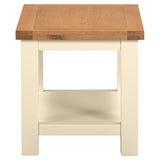 Devon Painted Small Coffee Table With Shelf - Ivory Side
