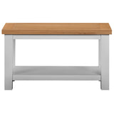 Devon Painted Small Coffee Table With Shelf - Devon Grey Front