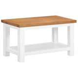 Devon Painted Small Coffee Table With Shelf - White