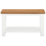 Devon Painted Small Coffee Table With Shelf - White Front