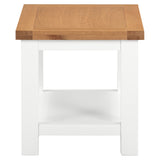 Devon Painted Small Coffee Table With Shelf - White Side