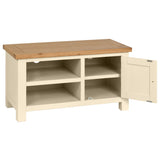 Devon Painted Small TV Unit - Ivory Open