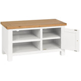 Devon Painted Small TV Unit - White Open