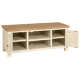 Devon Painted Large TV Unit - Ivory Open