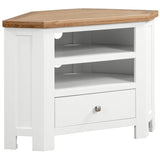 Devon Painted Corner TV Unit - White