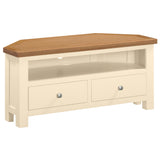 Devon Painted Large Corner TV Unit - Ivory