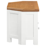 Devon Painted Large Corner TV Unit - White Side