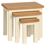 Devon Painted Nest of Tables - Ivory