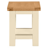 Devon Painted Lamp Table - Ivory Side