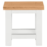 Devon Painted Lamp Table - White Front