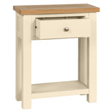Devon Painted 1 Drawer Console Table - Ivory Open