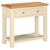 Devon Painted 2 Drawer Console Table - Ivory
