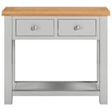 Devon Painted 2 Drawer Console Table - Devon Grey Front