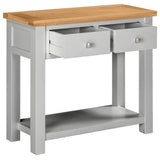 Devon Painted 2 Drawer Console Table - Devon Grey Open