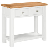 Devon Painted 2 Drawer Console Table - White