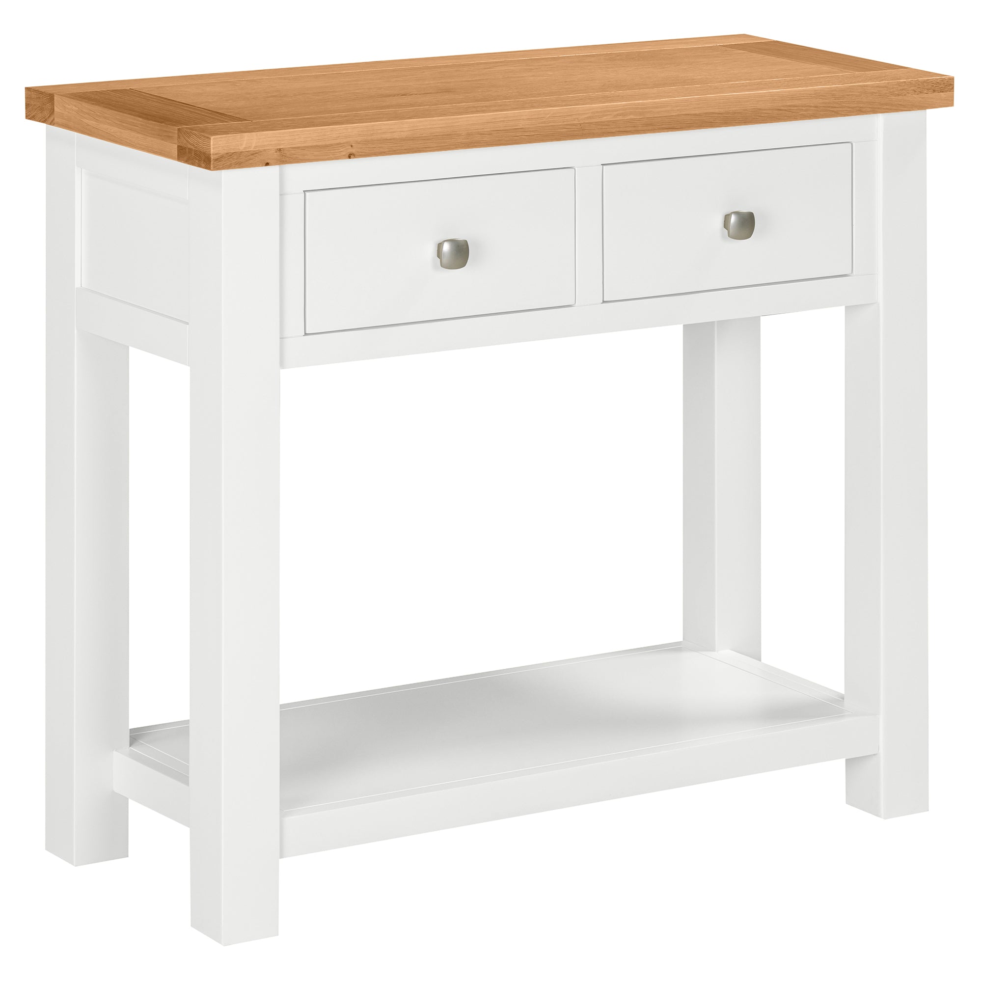 Devon Painted 2 Drawer Console Table - White