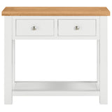 Devon Painted 2 Drawer Console Table - White Front