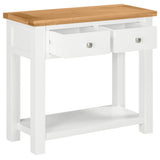 Devon Painted 2 Drawer Console Table - White Open