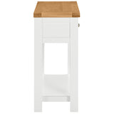Devon Painted 2 Drawer Console Table - White Side